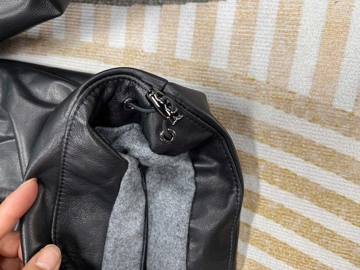 Leather Down Jacket