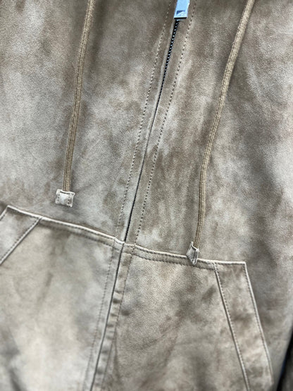 Leather Down Jacket