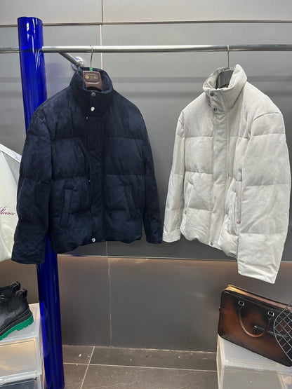 Leather Down Jacket