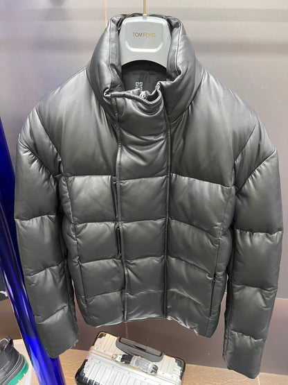 Leather Down Jacket