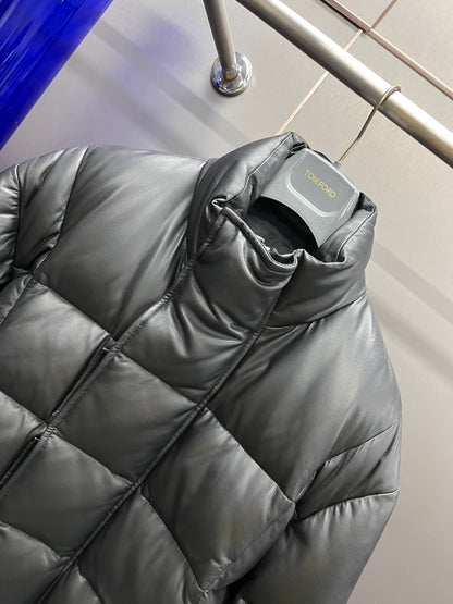 Leather Down Jacket