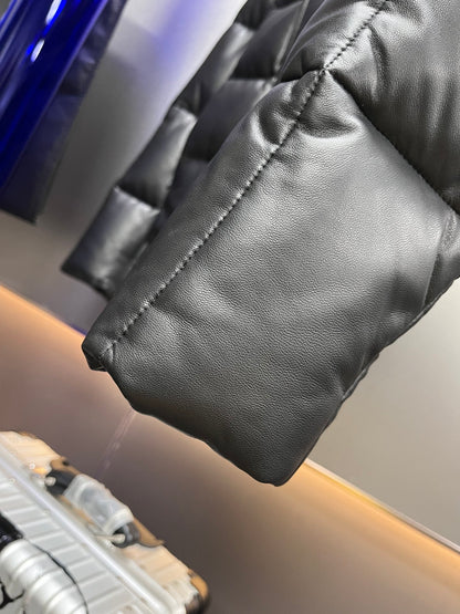 Leather Down Jacket